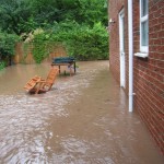 Water from Halam Road down to Hopkiln Lane at the back of the house