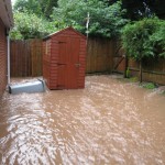 Water from Halam Road down to Hopkiln Lane at the back of the house