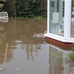 20.06 Back of No. 19 - water was at height of sill to conservatory