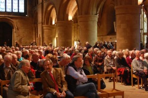 11/09/2013 Hundreds turned up to the meeting at Southwell Minister last night © Nottingham Post