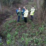 Mark and Roy with Chris and Richard from URS, near Bath Lane bridge