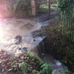 Culvert under access bridge to No 1 Park Lane