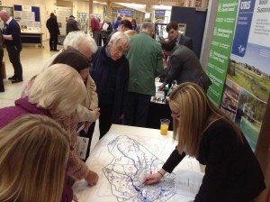 Liz Young, Project Leader URS explaining the Southwell Flood Model
